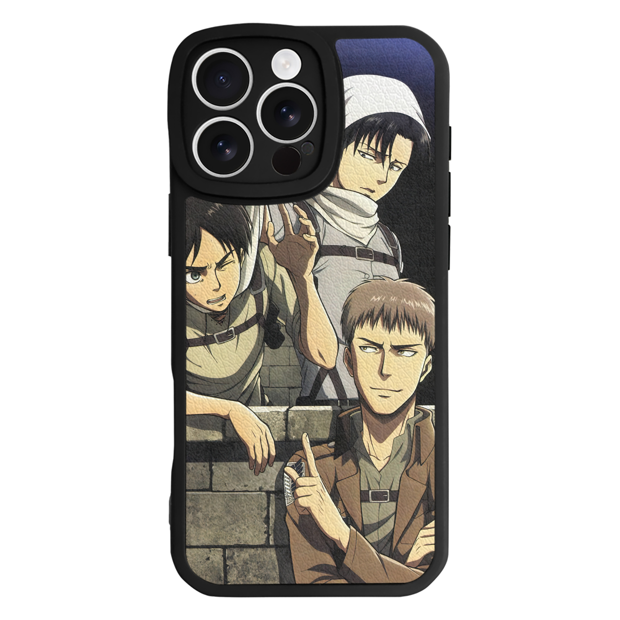 （画像用） 進撃の巨人 Attack on Titan 【iPhone 16シリーズ対応】シリコンスマホケース（レザー調） 材質：シリコン